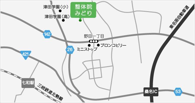 整体院みどり周辺地図